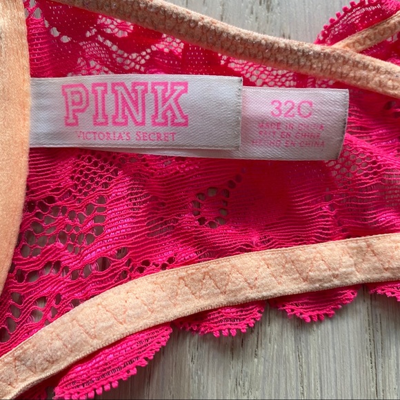 Victoria’s Secret PINK Racerback Pink Lace Bra - Picture 4 of 5